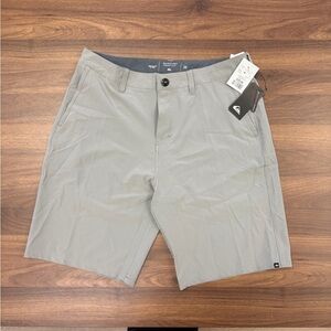 Quiksilver Men’s Light Gray Flat Front Vacation Shorts